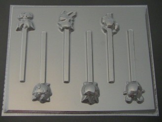 342sp Pokerman Friends Chocolate or Hard Candy Lollipop Mold